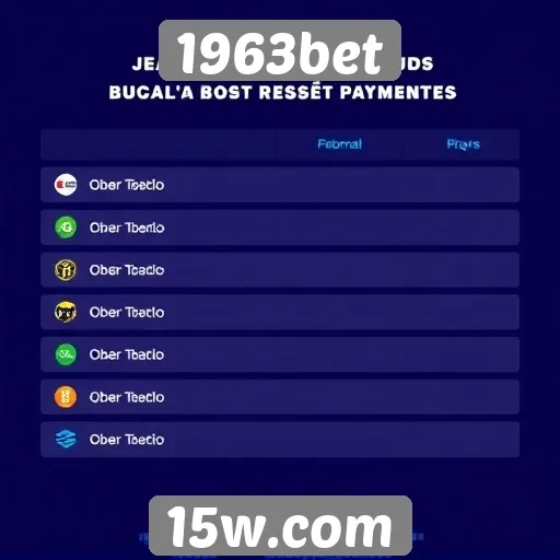Métodos de pagamento disponíveis na plataforma 1963bet