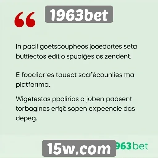 Opiniões dos usuários sobre 1963bet